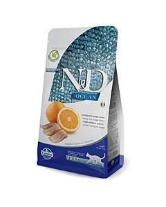 Farmina N&D kassitoit Ocean / heeringa ja apelsiniga / 1,5kg
