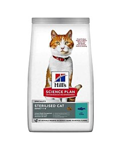 Hills SP Feline Adult SterilizedCat Tuna tuunikalaga täissööt kassidele / 1,5kg