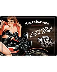 Postikortti 10 x 14 cm / Harley-Davidson Biker Babe
