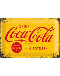Metallplaat 20x30cm / Coca-Cola In Bottles / KO