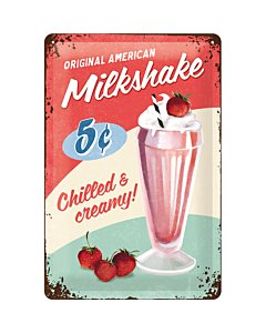 Metallplaat 20x30cm / Original American Milkshake