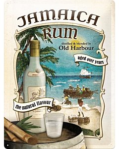Metallplaat 30x40cm / Jamaica Rum
