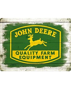 Metallplaat 30x40cm / John Deere Quality Farm Equipment logo