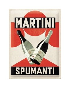 Metallplaat 30x40cm / Martini - Spumanti