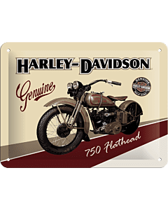 Metallplaat 15x20cm / Harley-Davidson 750 Flathead