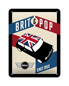 Metallplaat 15x20cm/ Mini Brit & Pop