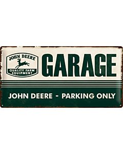 Metallplaat 25x50cm / John Deere Garage