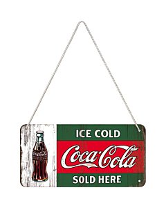 Kilpi 10x20cm / Coca-Cola Ice cold sold here