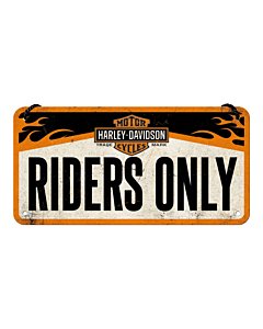 Kilpi 10x20cm / Harley-Davidson Riders Only