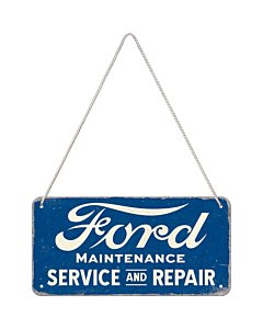 Metallplaat 10x20 / Ford - Service & Repair / LM