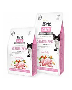 Brit Care Cat Grain-Free Sterilized Sensitive /küülikulihaga 2kg