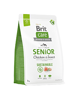 Brit Care Sustainable Senior Chicken&Insect koeratoit 3kg