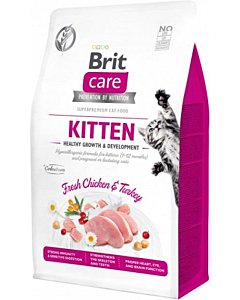 Brit Care Kitten teraviljavaba täistoit kassipoegadele kana- ja kalkunilihaga / 400g
