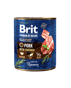 Brit Premium by Nature konserv Pork with Trachea koertele 800g