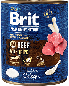 Brit Premium by Nature konserv Beef with Tripes koertele 800g