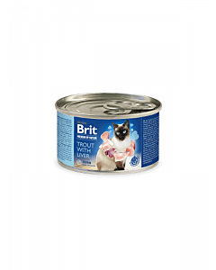 Brit Premium by Nature Trout with Liver konserv kassidele 200g