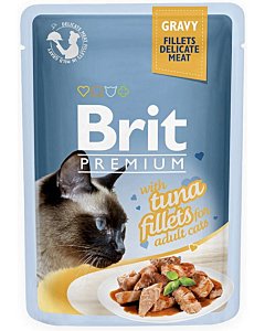 Brit Premium Tuna Fillets in Gravy for Adult Cats / 12x85g