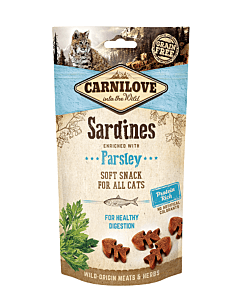 Carnilove Cat Snack Sardine with parsley närimismaiused kassile sardiini ja peterselliga 50g