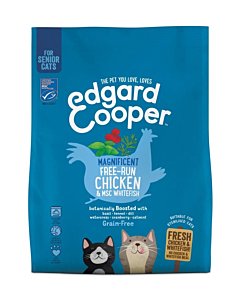 Edgard Cooper kassi täissööt, seenioritele kana/valge kala / 300g