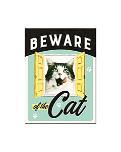 Magnet 6x8cm / Beware of the Cat / LM