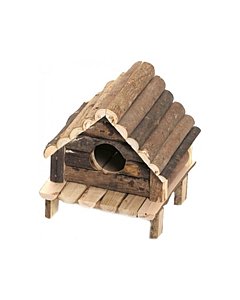 Flamingo Small animal house wooden / 14x12x13cm