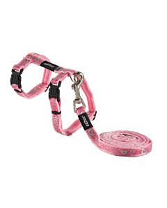 Traksid ja jalutusrihm kassile Sparklecat Pink 1,8m/24-40cm