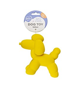 Koera mänguasi latex balloon Poodle 14x6x12,5cm yellow