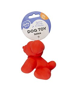 Koera mänguasi latex balloon Pug 9,5x6x8,5cm red