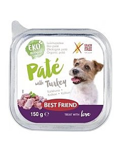 Best Friend koera pasteet Organic kalkun,  teraviljavaba / 150g