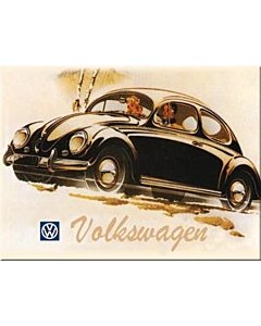 Magnet 6x8cm / VW Volkswagen Põrnikas must