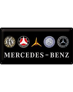 Metallplaat 25x50cm / Mercedes-Benz logod