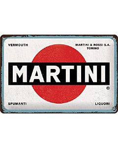 Metallplaat 20x30 / Martini - Logo white