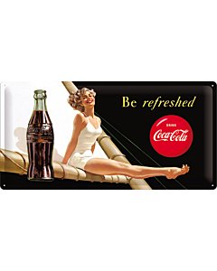 Metallplaat 25x50cm / Coca-Cola Be Refreshed