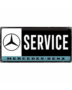 Metallplaat 25x50cm / Mercedes-Benz - Service