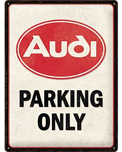 Metallplaat 30x40 / Audi - Parking Only