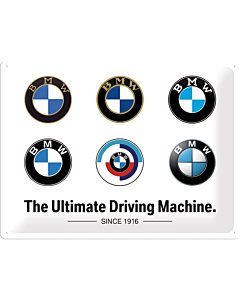 Metallplaat 30x40cm / BMW - Logo Evolution