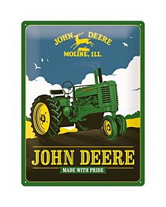 Metallplaat 30x40cm / John Deere - Made With Pride