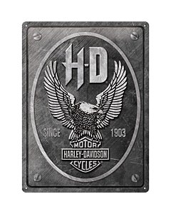 Metallplaat 30x40cm / Harley-Davidson - Metal Eagle
