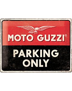 Metallplaat 30x40cm / Moto Guzzi Parking Only