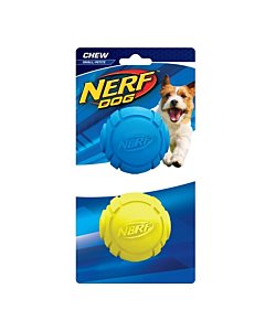 Mänguasi koertele NERF kummist kõverpall, 2tk, S sinine/roheline