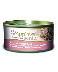 Applaws Senior kassikonserv želees tuunikala/lõhe / 70g