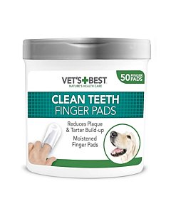 Vets Best koera/kassi hammaste puhastuslapid näpule / 50tk