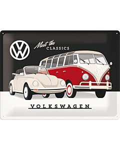 Metallplaat 30x40cm /  VW Meet The Classics