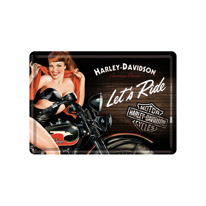 Postikortti 10 x 14 cm / Harley-Davidson Biker Babe
