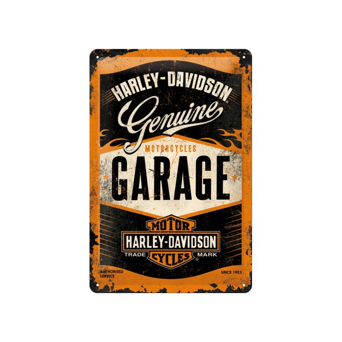 Metallplaat 20x30cm / Harley-Davidson Garage / KO