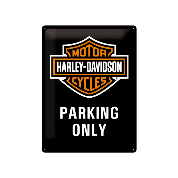 Metallplaat 30x40cm / Harley-Davidson Parking Only