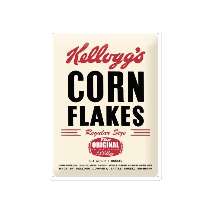 Metallplaat 30x40cm / Kellogg's Corn Flakes The Original