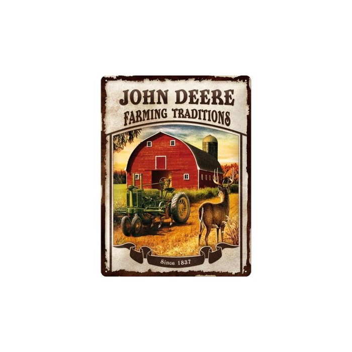 Metallplaat 30x40cm / John Deere Farming Traditions