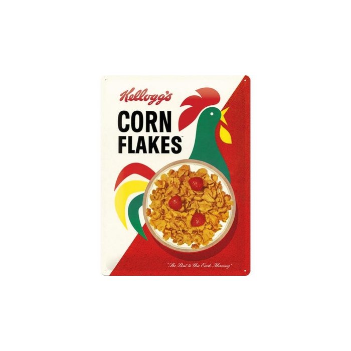 Metallplaat 30x40cm / Kellogg's Corn Flakes Cornelius