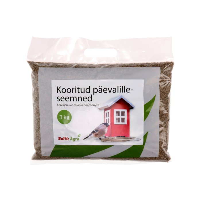 Kooritud päevalilleseemned aia- ja metsalindudele / 3kg